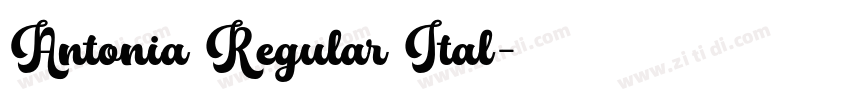 Antonia Regular Ital字体转换